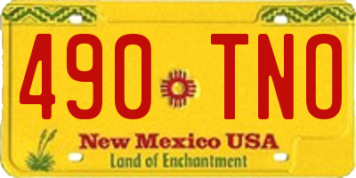 NM license plate 490TNO