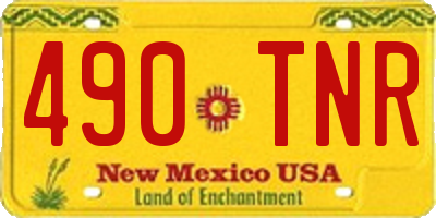 NM license plate 490TNR