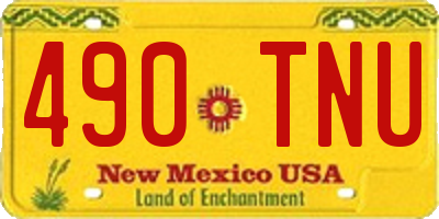 NM license plate 490TNU