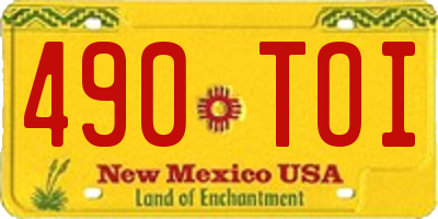 NM license plate 490TOI