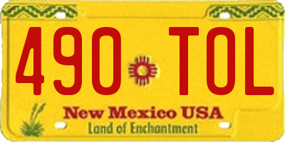 NM license plate 490TOL