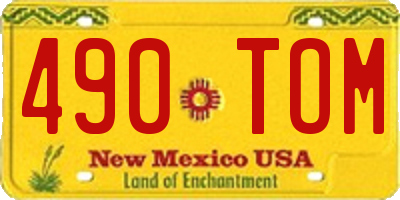NM license plate 490TOM