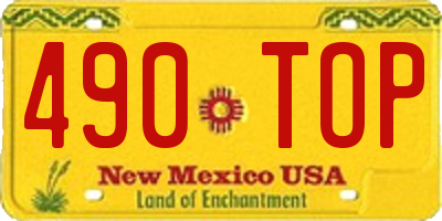 NM license plate 490TOP
