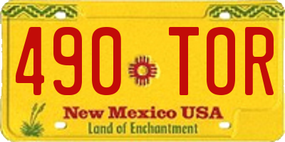 NM license plate 490TOR