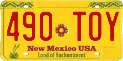 NM license plate 490TOY