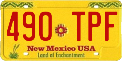 NM license plate 490TPF