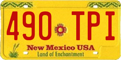 NM license plate 490TPI