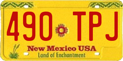 NM license plate 490TPJ