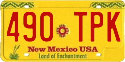 NM license plate 490TPK