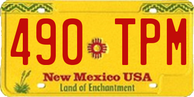 NM license plate 490TPM
