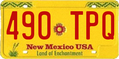 NM license plate 490TPQ