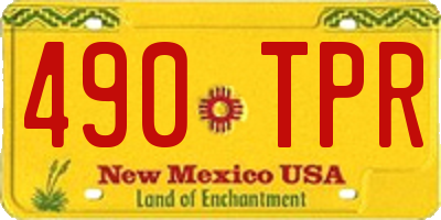 NM license plate 490TPR
