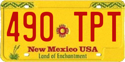 NM license plate 490TPT