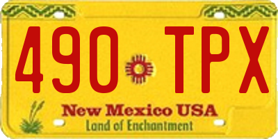 NM license plate 490TPX