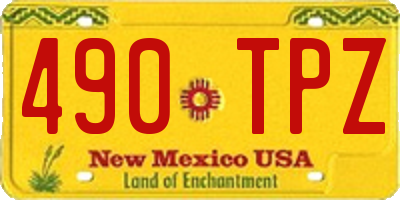 NM license plate 490TPZ