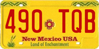 NM license plate 490TQB