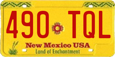 NM license plate 490TQL