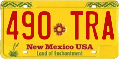 NM license plate 490TRA