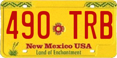 NM license plate 490TRB