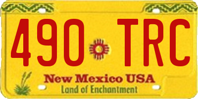 NM license plate 490TRC