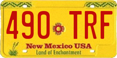 NM license plate 490TRF