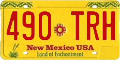 NM license plate 490TRH