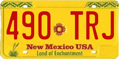 NM license plate 490TRJ