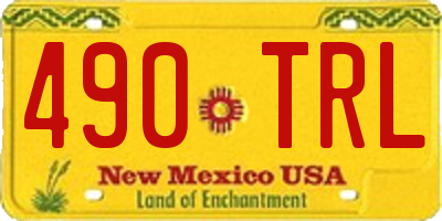 NM license plate 490TRL