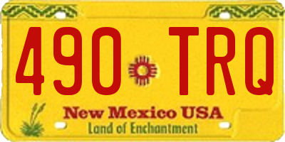 NM license plate 490TRQ
