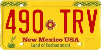 NM license plate 490TRV