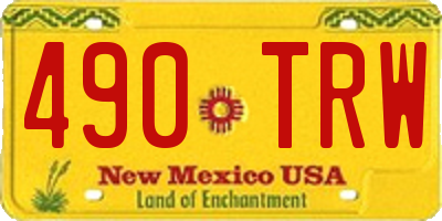 NM license plate 490TRW