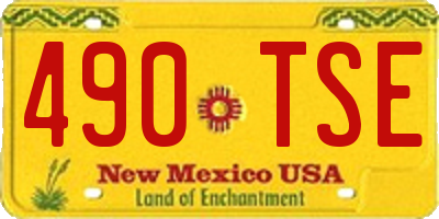 NM license plate 490TSE