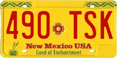 NM license plate 490TSK