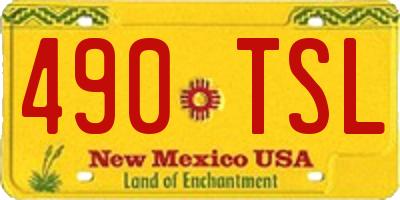 NM license plate 490TSL