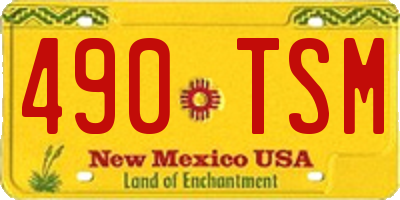 NM license plate 490TSM