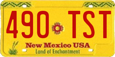 NM license plate 490TST