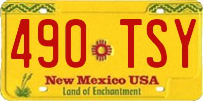 NM license plate 490TSY