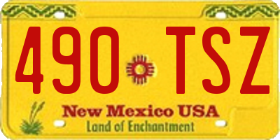 NM license plate 490TSZ