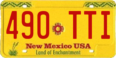 NM license plate 490TTI