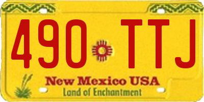 NM license plate 490TTJ