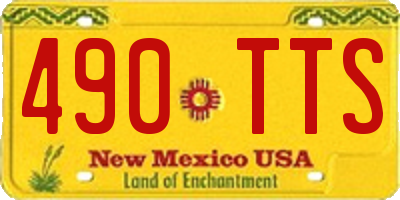 NM license plate 490TTS