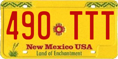 NM license plate 490TTT