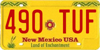 NM license plate 490TUF