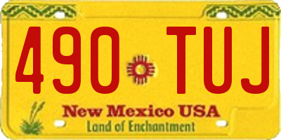 NM license plate 490TUJ