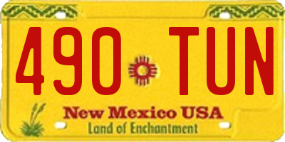 NM license plate 490TUN