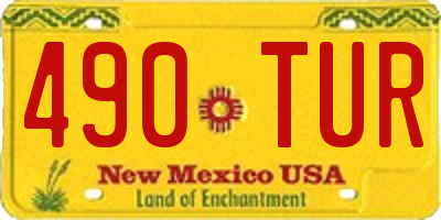 NM license plate 490TUR