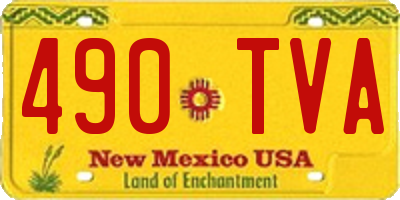 NM license plate 490TVA