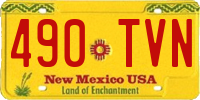 NM license plate 490TVN