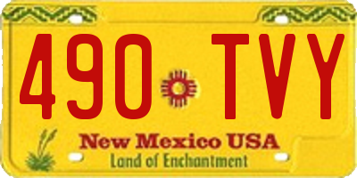 NM license plate 490TVY