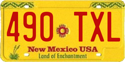 NM license plate 490TXL